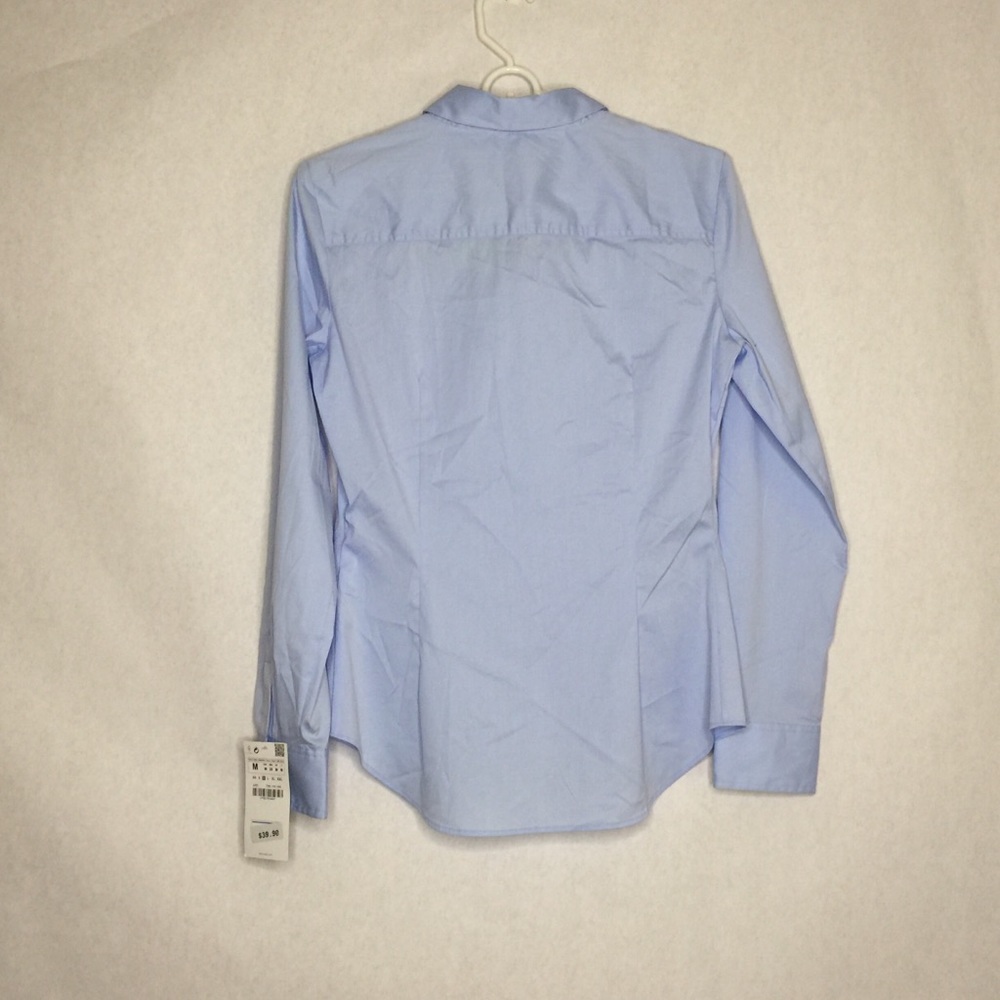 Zara Basic Collection Blouse-Size M-Light Blue - image 3